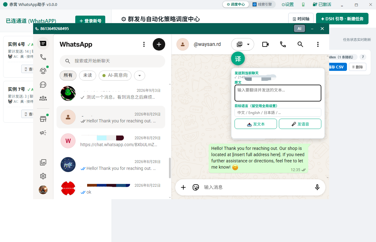 消息翻译界面（另一处）